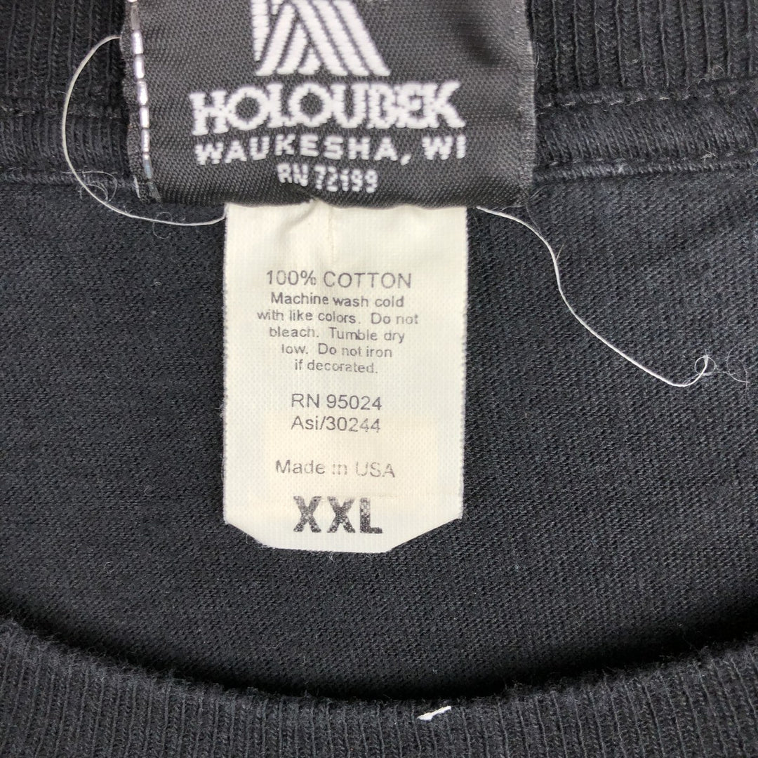 00'S Harley-Davidson Motorcycle Bike T-shirt Made in USA Men's XXL cotton black type Vintage Second Hand
