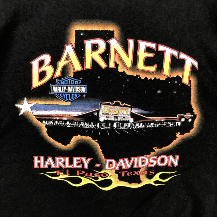 00'S Harley-Davidson Motorcycle Bike T-shirt Made in USA Men's XXL cotton black type Vintage Second Hand