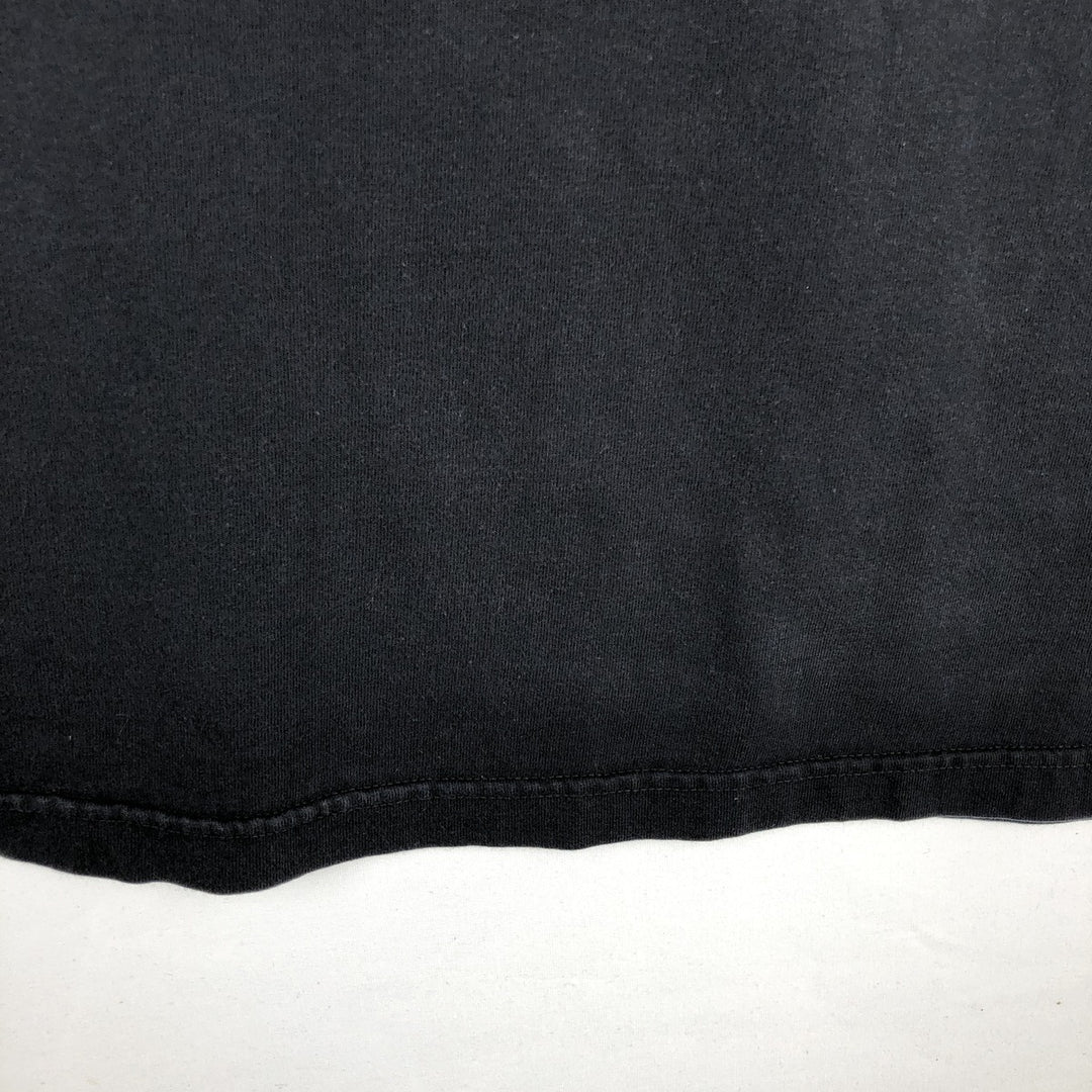 00'S Harley Davidson Eagle Pattern Fire Pattern Motorcycle Bike T-shirt Men's XL size unclear black type Vintage Second Hand