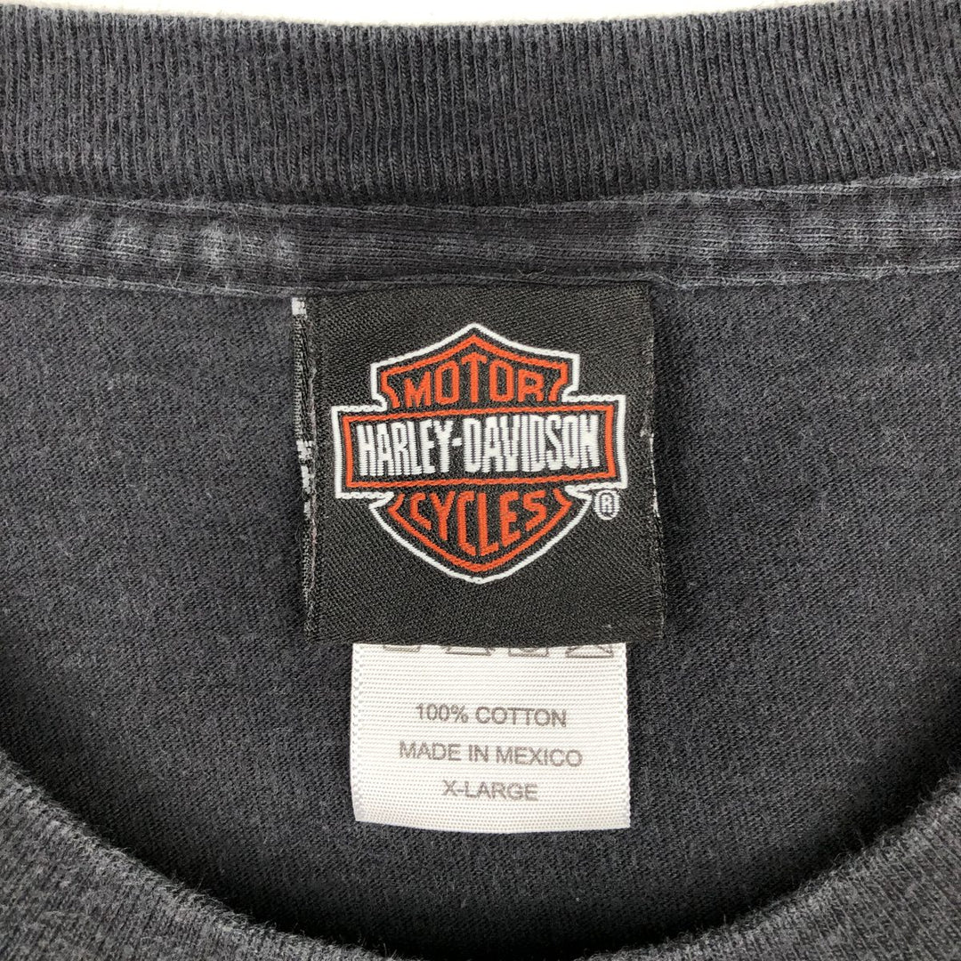 00'S Harley-Davidson Motorcycle Bike T-shirt Men's XL size cotton black type Vintage Second Hand