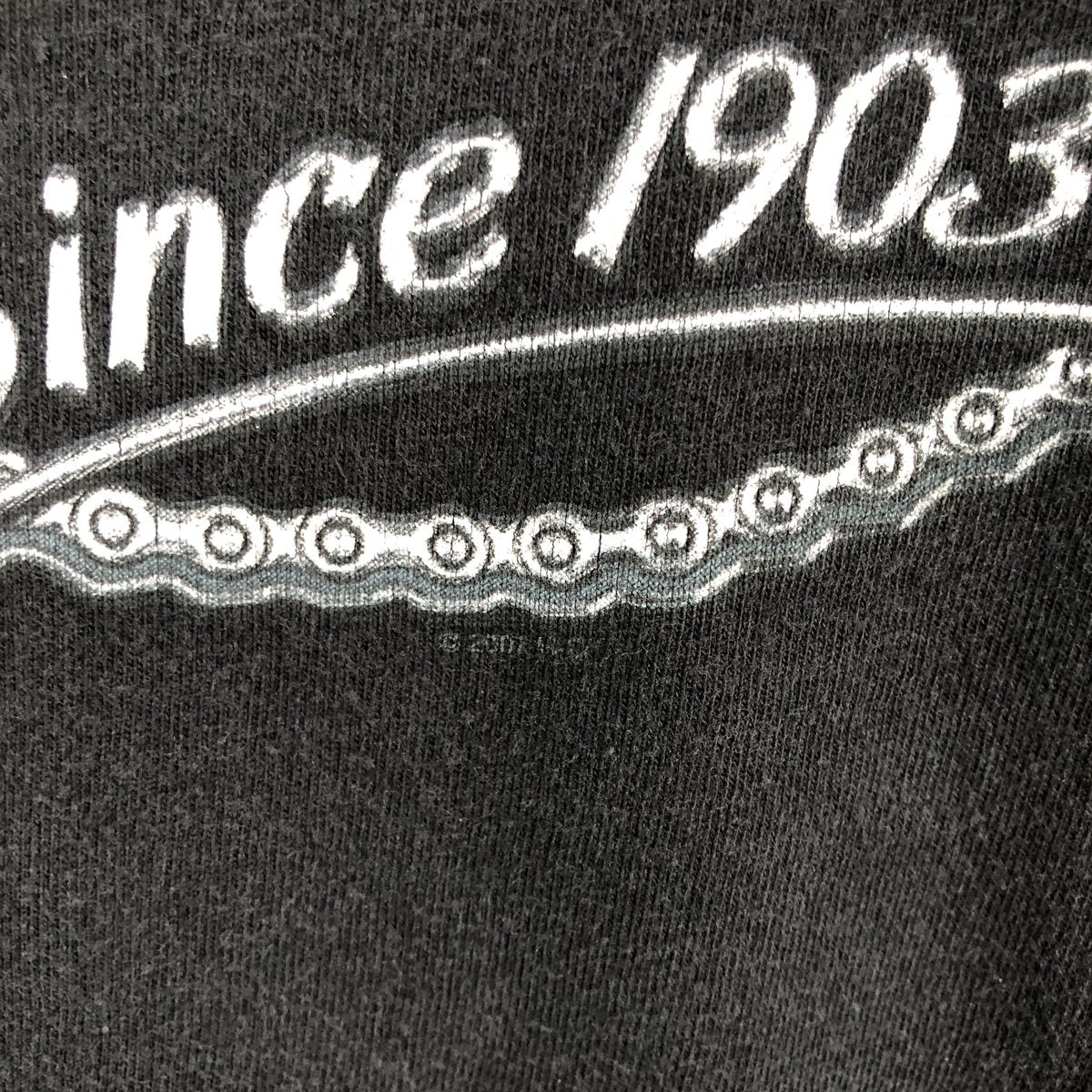 00'S Harley-Davidson Motorcycle Bike T-shirt Men's XL size cotton black type Vintage Second Hand