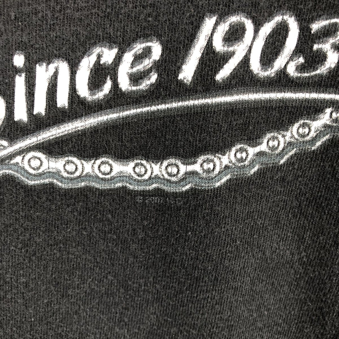 00'S Harley-Davidson Motorcycle Bike T-shirt Men's XL size cotton black type Vintage Second Hand
