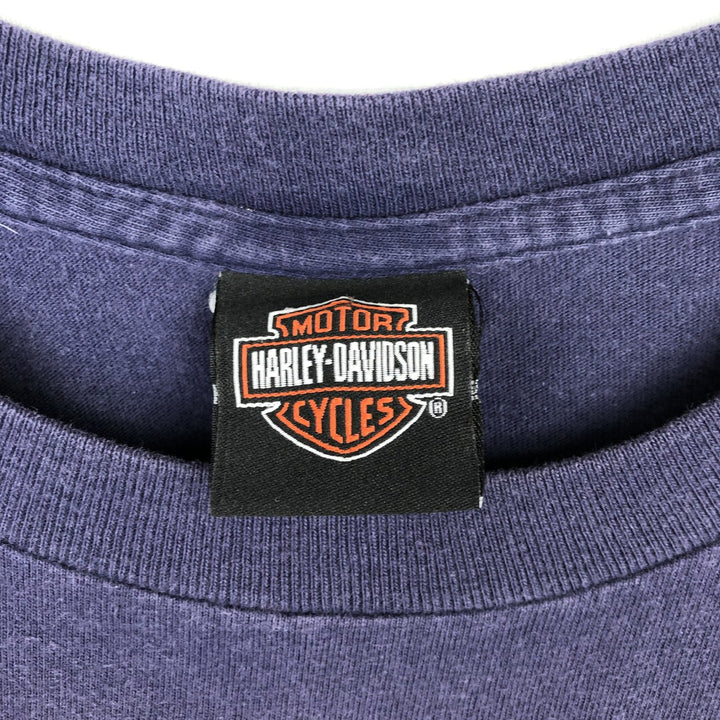 00'S Harley-Davidson Motorcycle Bike T-shirt Men's XL size unclear navy blue type Vintage Second Hand