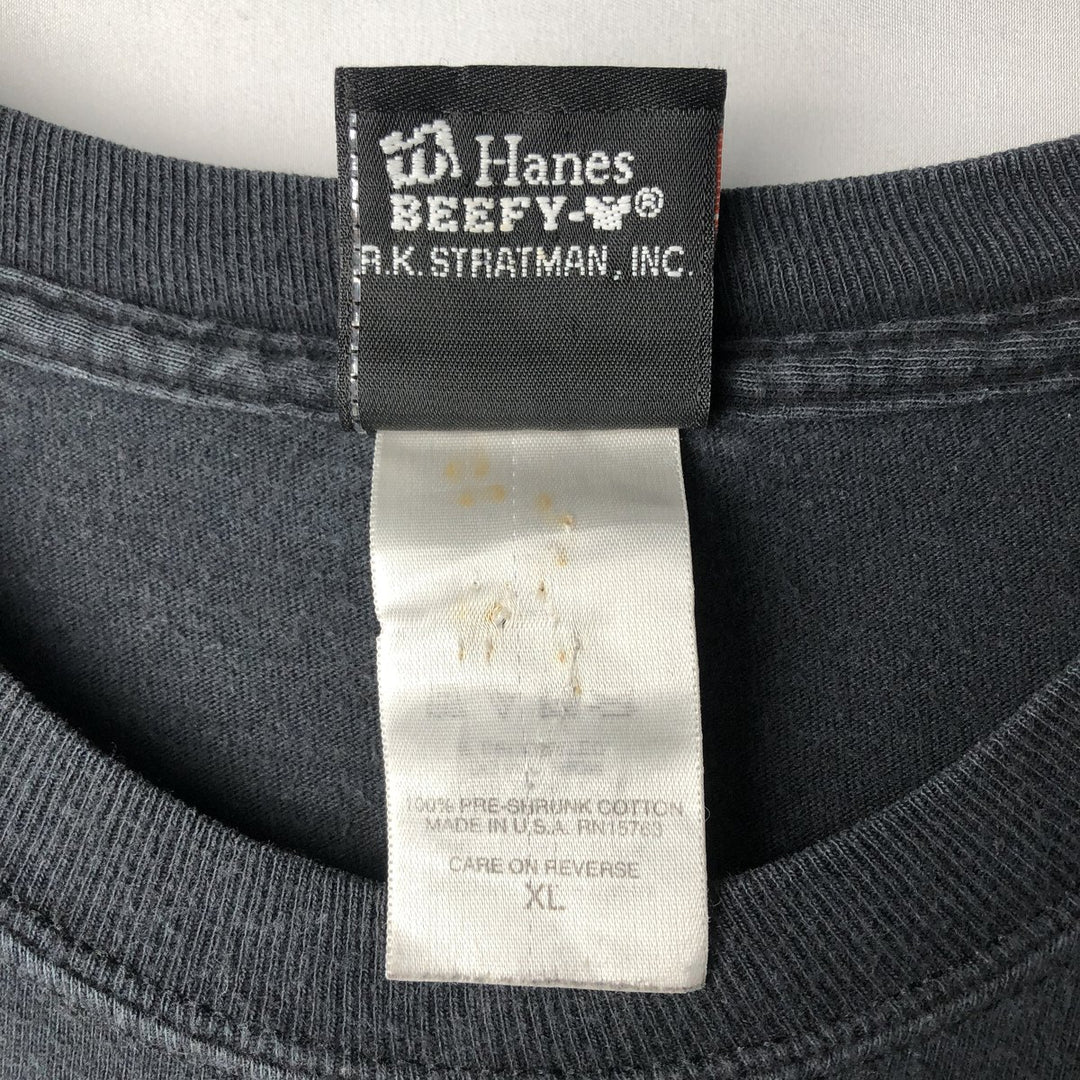 00'S Harley-Davidson Skull Pattern Motorcycle Bike T-shirt Made in USA Men's XL cotton black type Vintage Second Hand