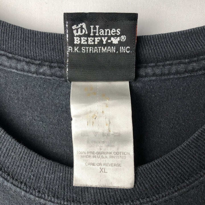 00'S Harley-Davidson Skull Pattern Motorcycle Bike T-shirt Made in USA Men's XL cotton black type Vintage Second Hand