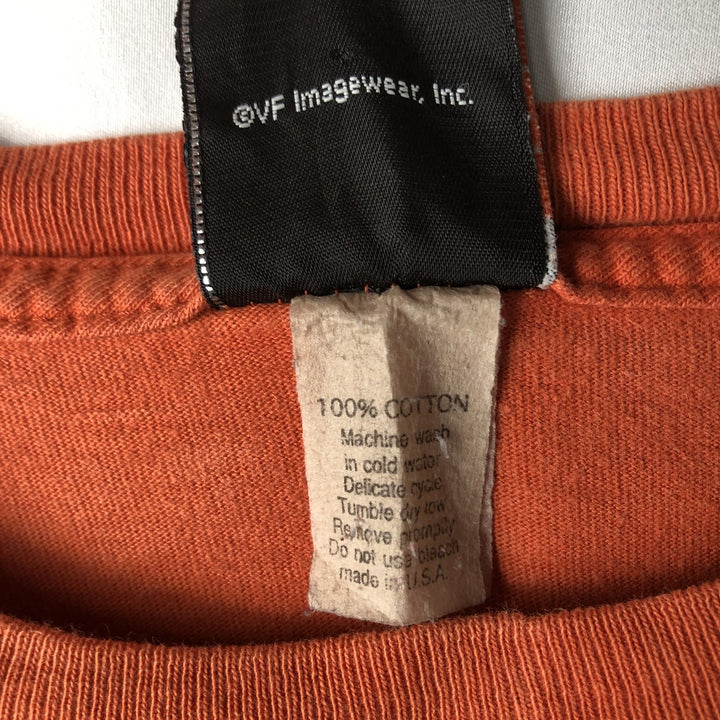 00'S Harley-Davidson Motorcycle Bike T-shirt Made in USA Men's XXL cotton orange type Vintage Second Hand