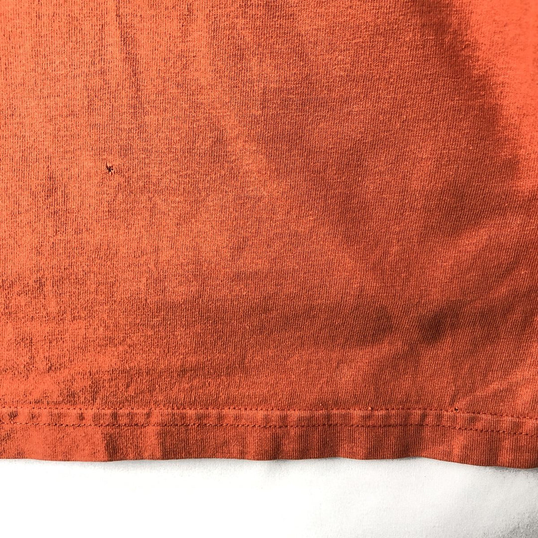 00'S Harley-Davidson Motorcycle Bike T-shirt Made in USA Men's XXL cotton orange type Vintage Second Hand