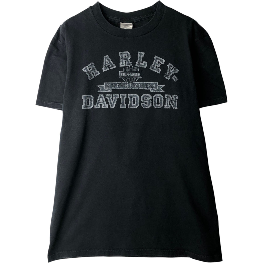 00'S Harley-Davidson Motorcycle Bike T-shirt Men's M size cotton black type Vintage Second Hand