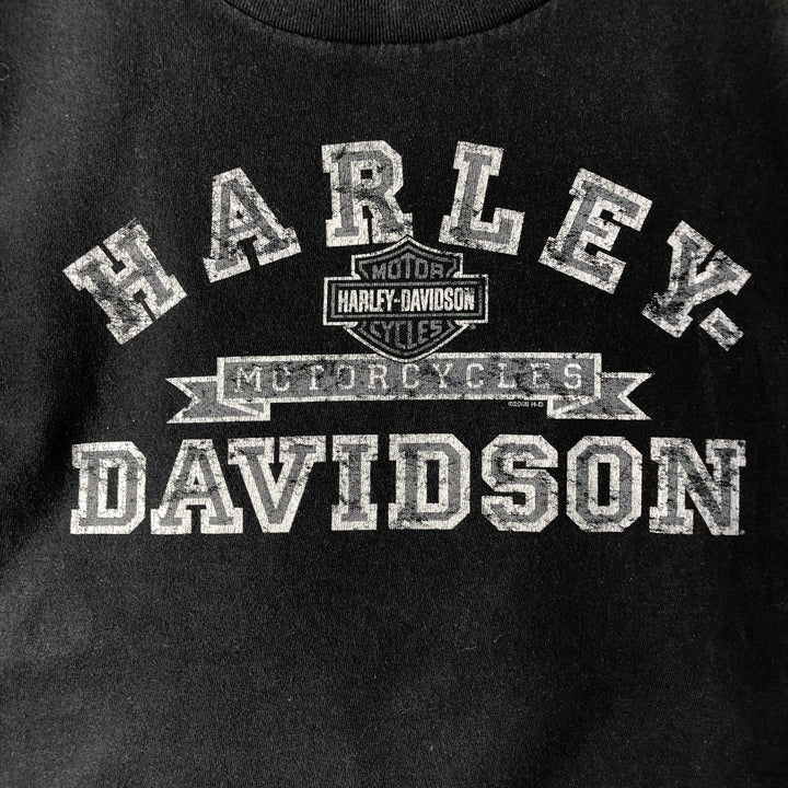 00'S Harley-Davidson Motorcycle Bike T-shirt Men's M size cotton black type Vintage Second Hand