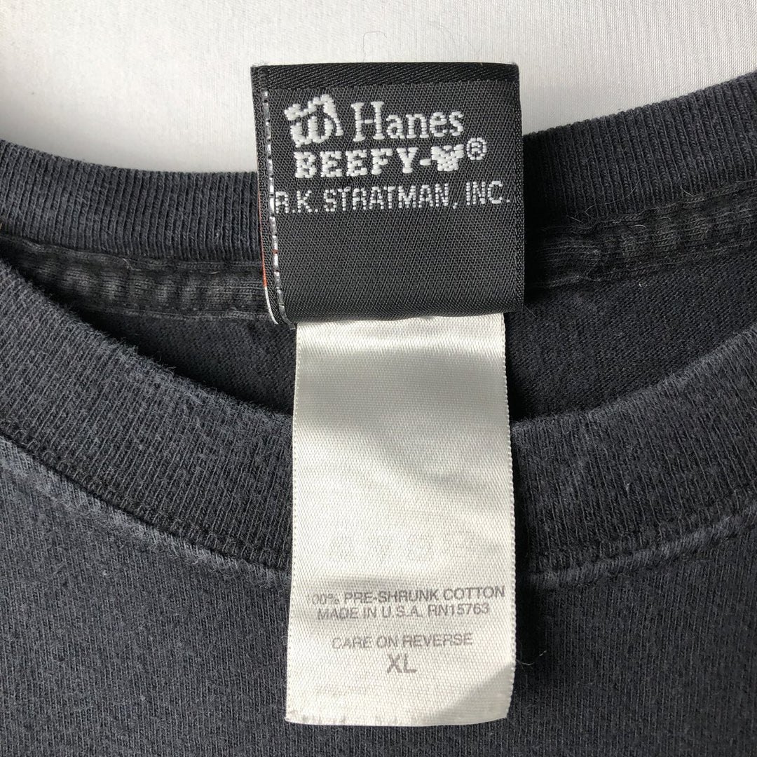 Harley-Davidson Checker Flag Motorcycle T-Shirt, Made in USA, Men's Size XL (approx.) cotton black type Vintage Second Hand