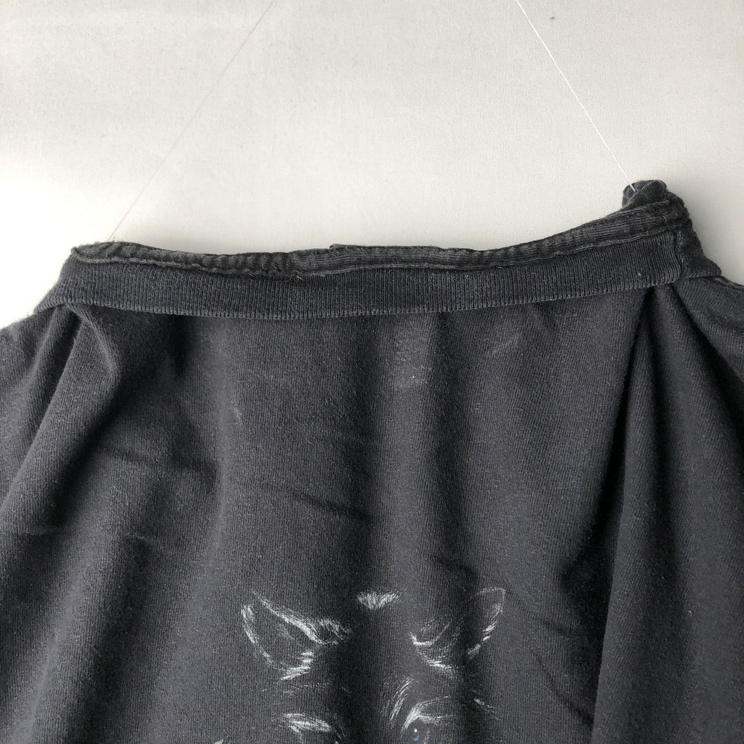Harley-Davidson Checker Flag Motorcycle T-Shirt, Made in USA, Men's Size XL (approx.) cotton black type Vintage Second Hand