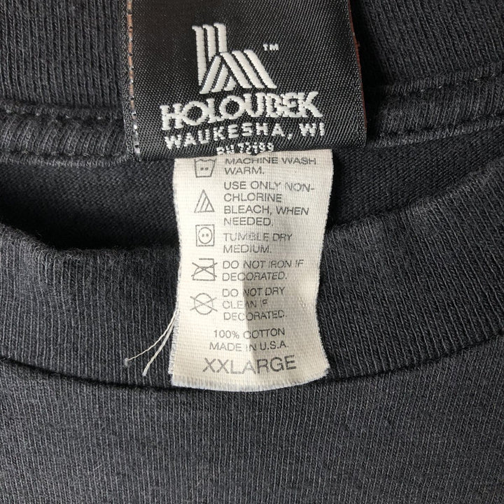 2000'S Harley-Davidson American flag pattern motorcycle bike t-shirt, made in USA, men's size XXL equivalent. cotton black type Vintage Second Hand