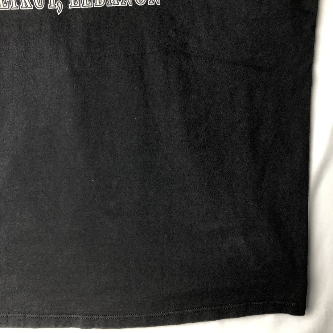 2000'S Harley-Davidson American flag pattern motorcycle bike t-shirt, made in USA, men's size XXL equivalent. cotton black type Vintage Second Hand