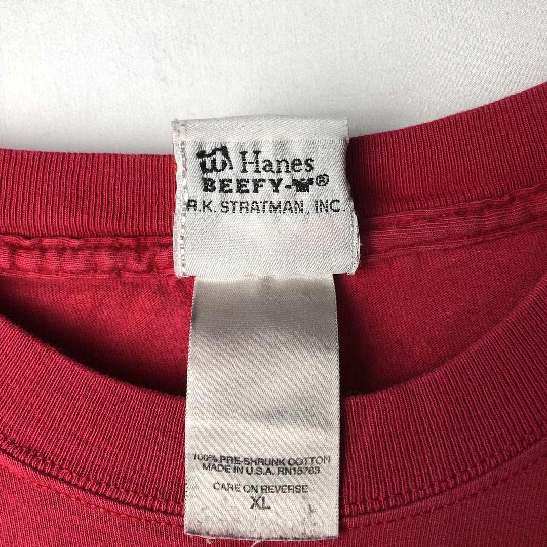 00'S Harley-Davidson Motorcycle Bike T-shirt Made in USA Men's XL cotton red type Vintage Second Hand
