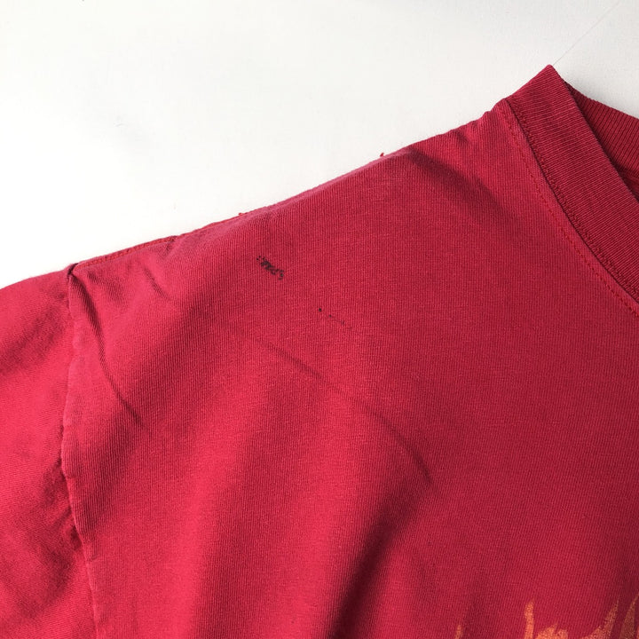 00'S Harley-Davidson Motorcycle Bike T-shirt Made in USA Men's XL cotton red type Vintage Second Hand