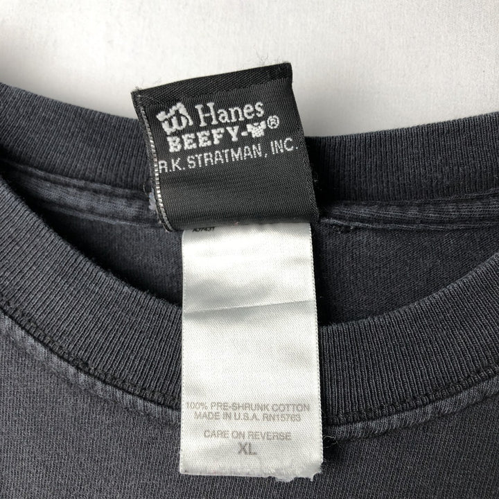 00'S Harley-Davidson Motorcycle Bike T-shirt Made in USA Men's XL cotton black type Vintage Second Hand