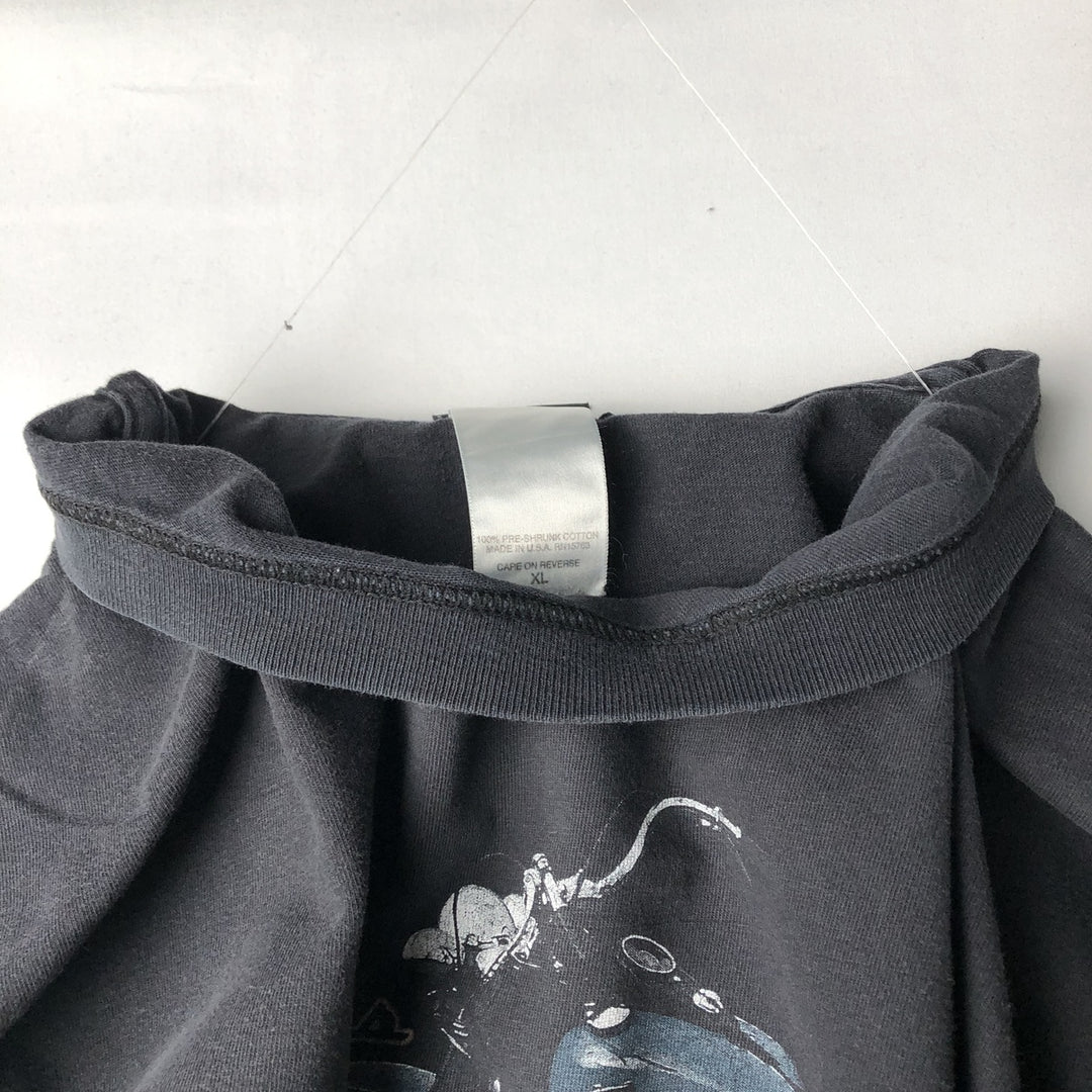 00'S Harley-Davidson Motorcycle Bike T-shirt Made in USA Men's XL cotton black type Vintage Second Hand