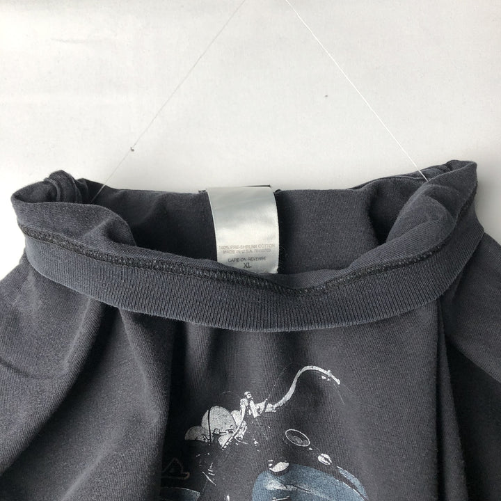 00'S Harley-Davidson Motorcycle Bike T-shirt Made in USA Men's XL cotton black type Vintage Second Hand
