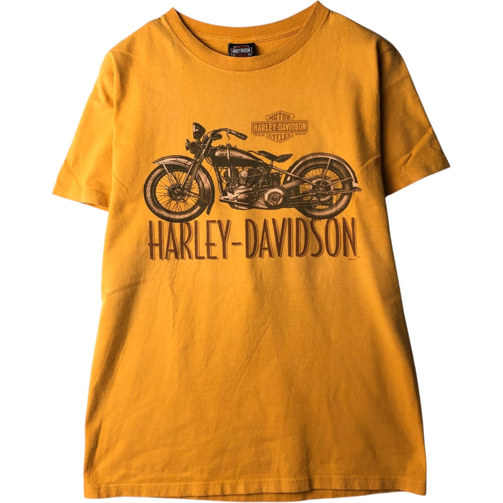 00'S Harley-Davidson Eagle Pattern Motorcycle Bike T-shirt Made in USA Men's XL cotton orange type Vintage Second Hand