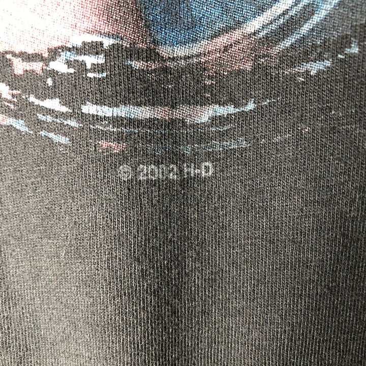 00'S Harley-Davidson Stars and Stripes Motorcycle Bike T-shirt Men's XL unclear black type Vintage Second Hand