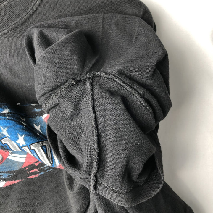 00'S Harley-Davidson Stars and Stripes Motorcycle Bike T-shirt Men's XL unclear black type Vintage Second Hand