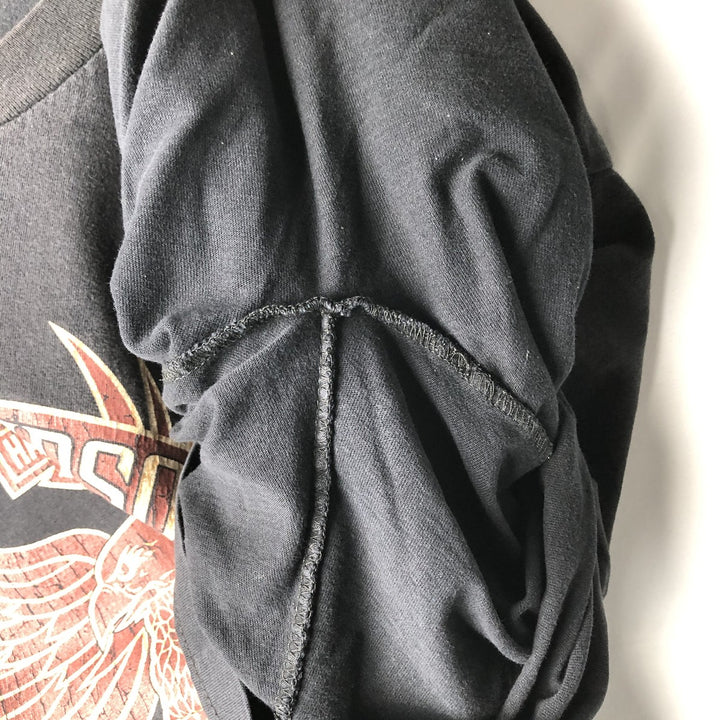 00'S Harley-Davidson Eagle Pattern Motorcycle Bike T-shirt Made in USA Men's XXL cotton black type Vintage Second Hand