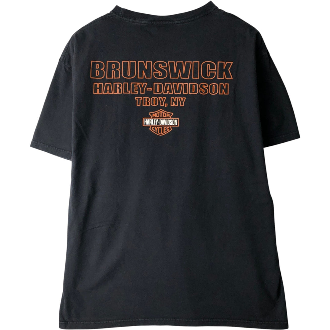 00'S Harley-Davidson Motorcycle Bike T-shirt Men's XL size cotton black type Vintage Second Hand