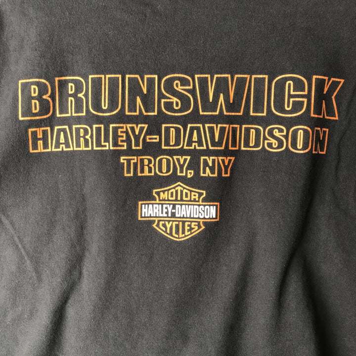 00'S Harley-Davidson Motorcycle Bike T-shirt Men's XL size cotton black type Vintage Second Hand