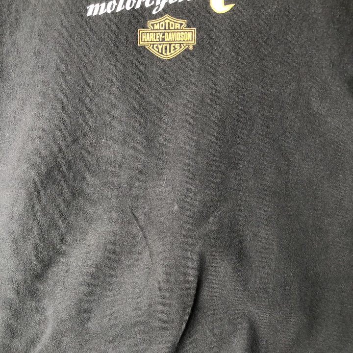 00'S Harley-Davidson Motorcycle Bike T-shirt Men's XL size cotton black type Vintage Second Hand