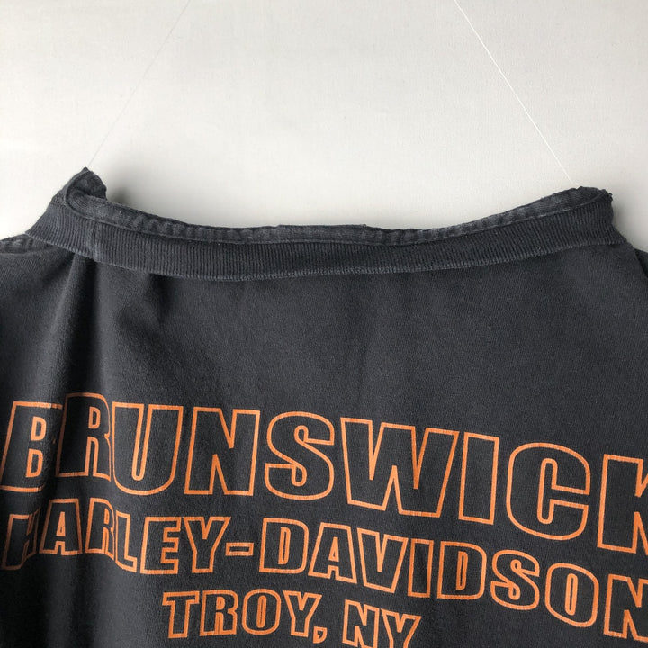 00'S Harley-Davidson Motorcycle Bike T-shirt Men's XL size cotton black type Vintage Second Hand