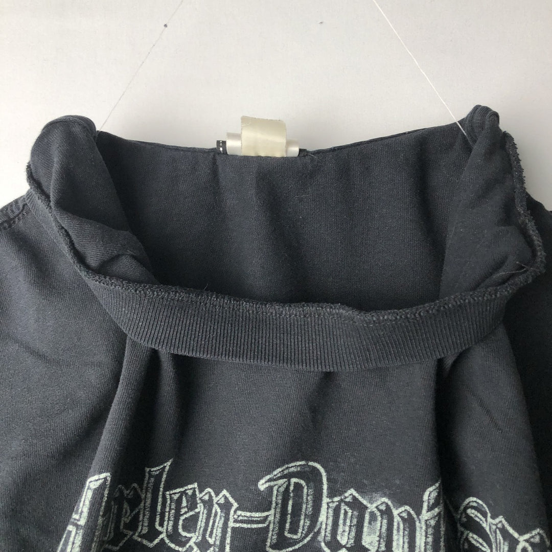 00'S Harley-Davidson Skull Pattern Motorcycle Bike T-shirt Men's XL size cotton black type Vintage Second Hand