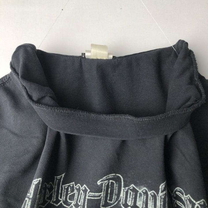 00'S Harley-Davidson Skull Pattern Motorcycle Bike T-shirt Men's XL size cotton black type Vintage Second Hand