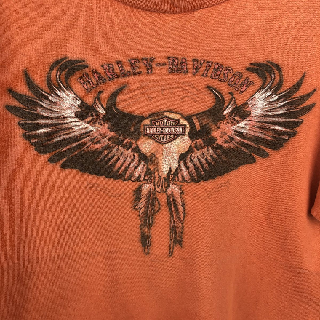 Harley-Davidson Motorcycle Bike T-shirt, Men's Size L unclear orange type Vintage Second Hand