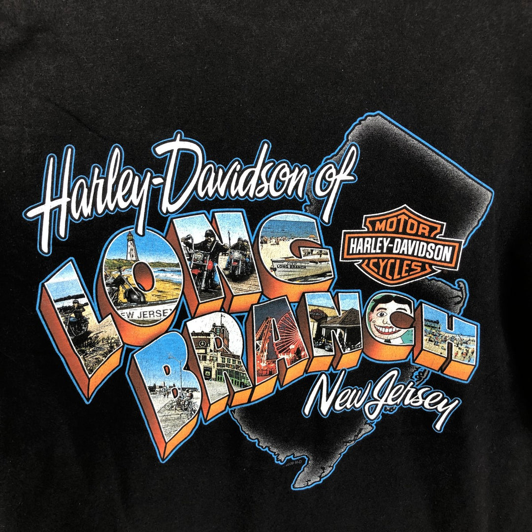 Harley-Davidson Eagle Pattern Motorcycle Bike T-shirt Made in USA Men's XL cotton black type Vintage Second Hand