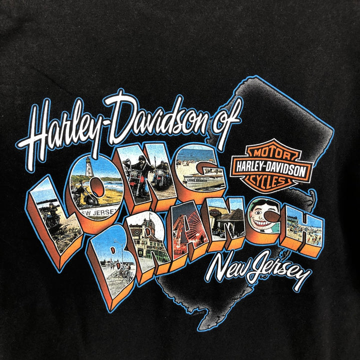 Harley-Davidson Eagle Pattern Motorcycle Bike T-shirt Made in USA Men's XL cotton black type Vintage Second Hand