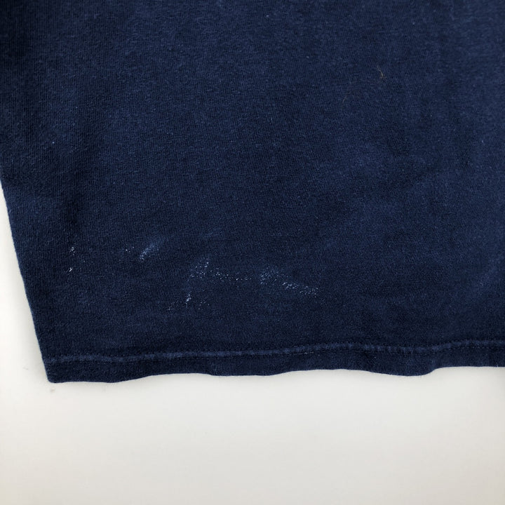 00'S Harley-Davidson Fire Pattern Motorcycle Bike T-Shirt Made in USA Men's XXL cotton navy blue type Vintage Second Hand