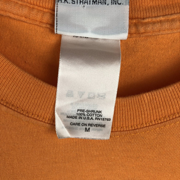 2000'S Harley-Davidson Fire Pattern Motorcycle T-Shirt, Made in USA, Men's Size Medium cotton orange type Vintage Second Hand