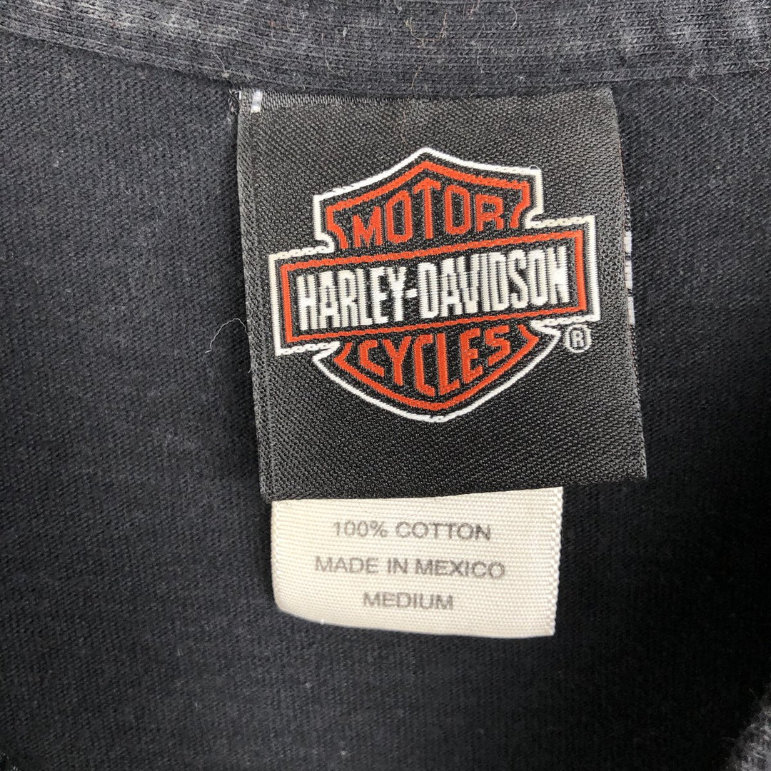 2000'S Harley-Davidson American flag pattern motorcycle t-shirt, men's size M (approx.) cotton black type Vintage Second Hand