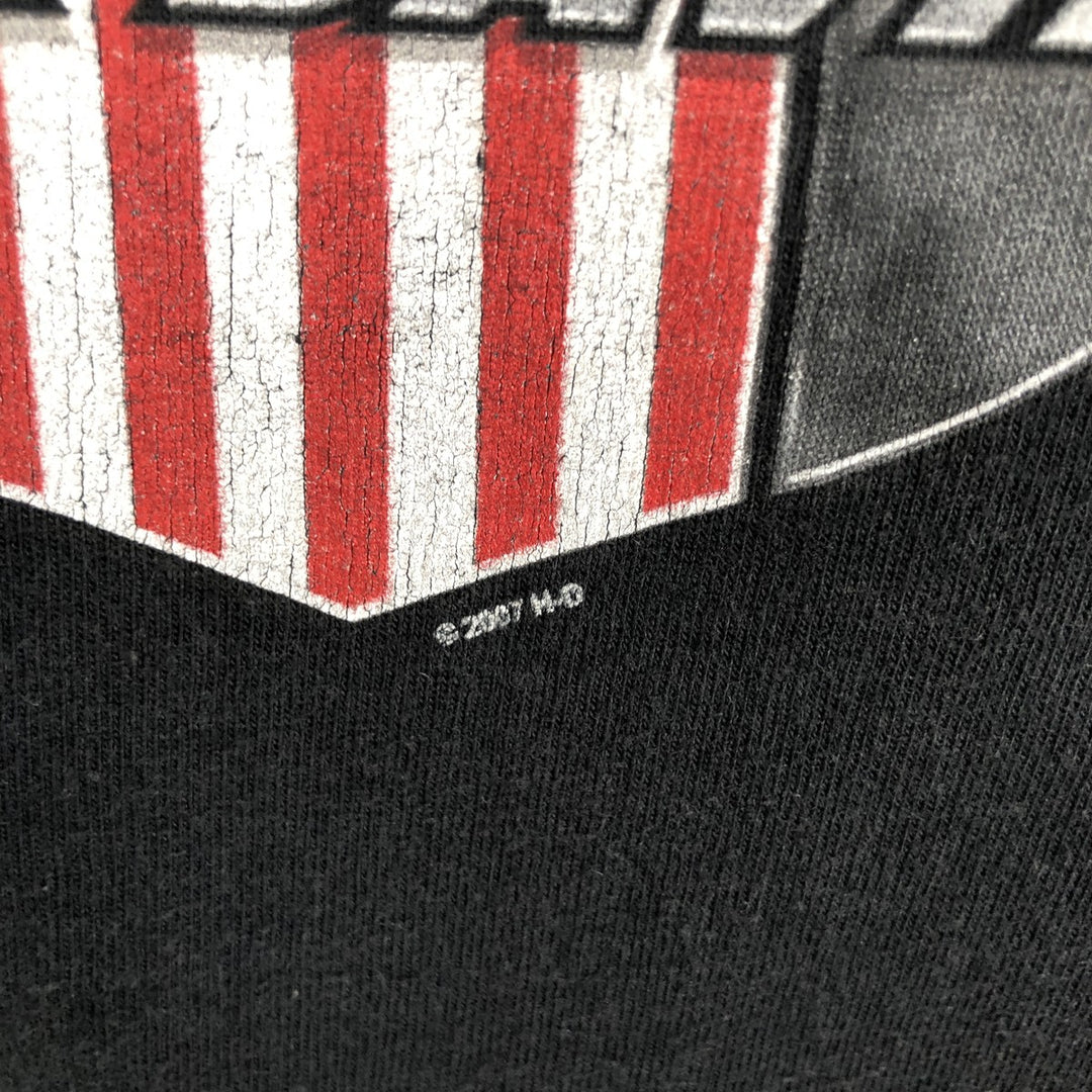 2000'S Harley-Davidson American flag pattern motorcycle t-shirt, men's size M (approx.) cotton black type Vintage Second Hand
