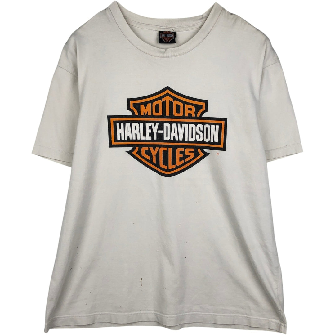 Harley-Davidson Tribal Motorcycle T-Shirt, Men's Size L (approx.) unclear Beige type Vintage Second Hand