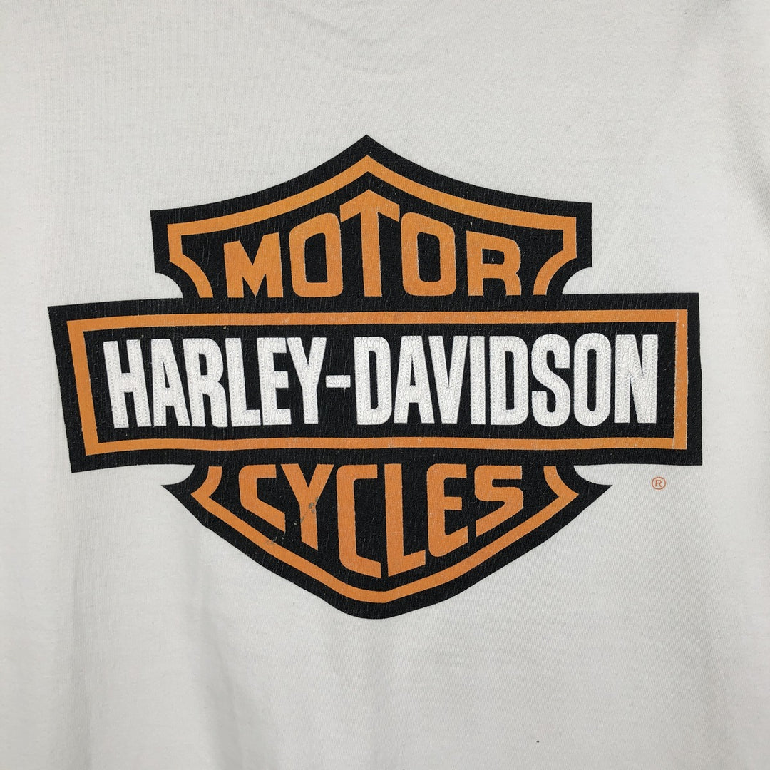 Harley-Davidson Tribal Motorcycle T-Shirt, Men's Size L (approx.) unclear Beige type Vintage Second Hand