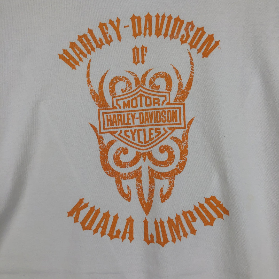Harley-Davidson Tribal Motorcycle T-Shirt, Men's Size L (approx.) unclear Beige type Vintage Second Hand