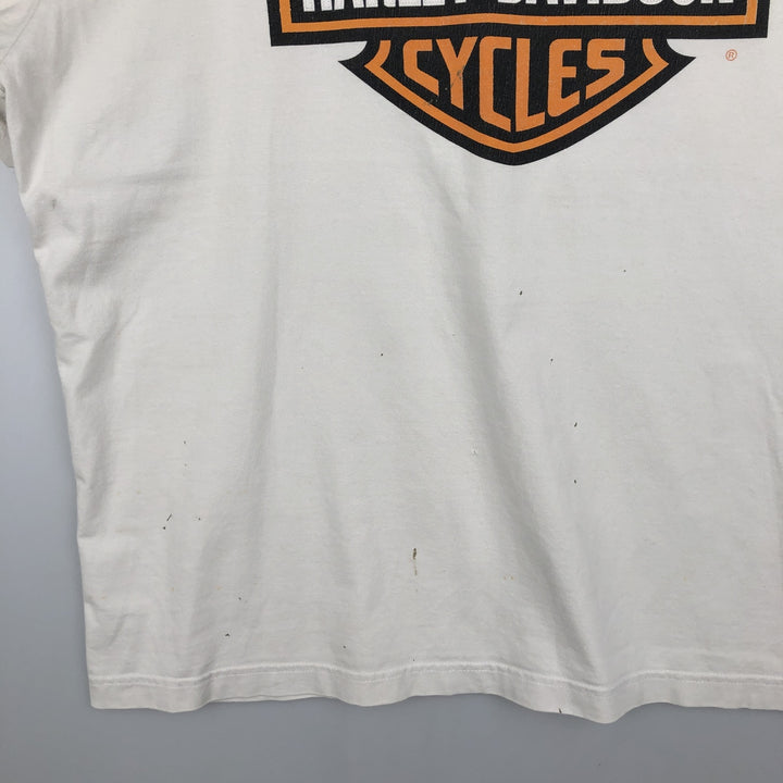 Harley-Davidson Tribal Motorcycle T-Shirt, Men's Size L (approx.) unclear Beige type Vintage Second Hand