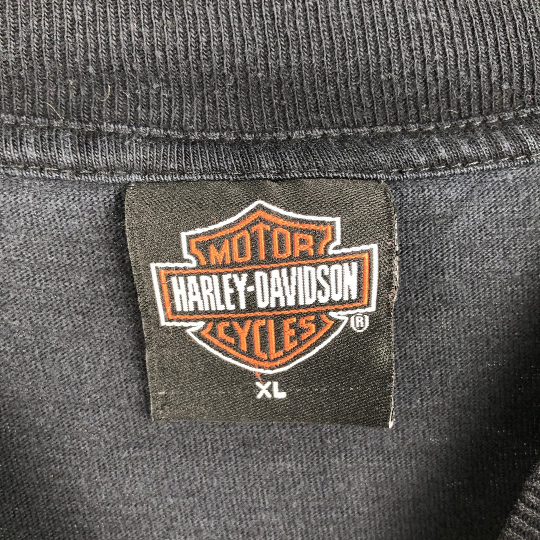 00'S Harley-Davidson Motorcycle Bike T-shirt Men's XL size unclear black type Vintage Second Hand
