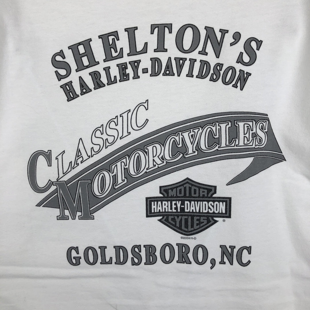 00'S Harley-Davidson Motorcycle Bike T-shirt Men's XXL unclear white type Vintage Second Hand