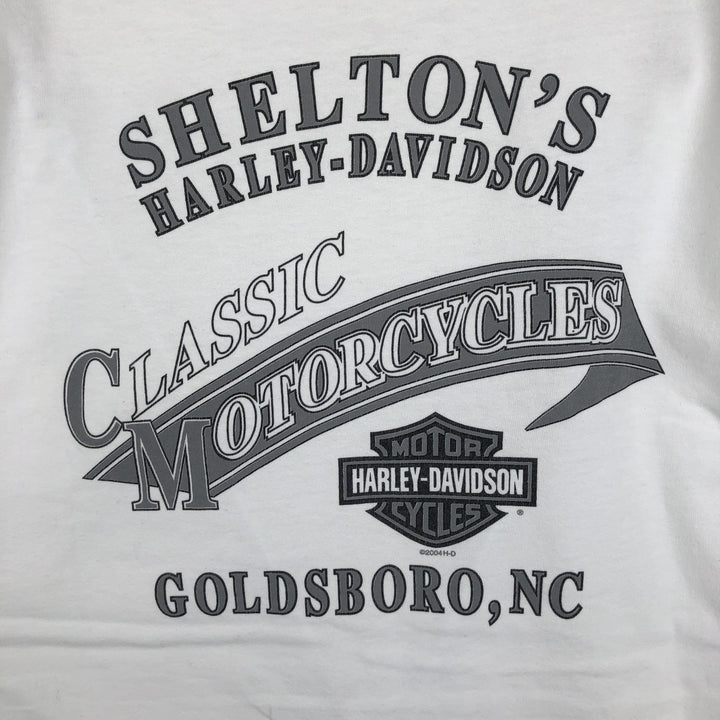00'S Harley-Davidson Motorcycle Bike T-shirt Men's XXL unclear white type Vintage Second Hand