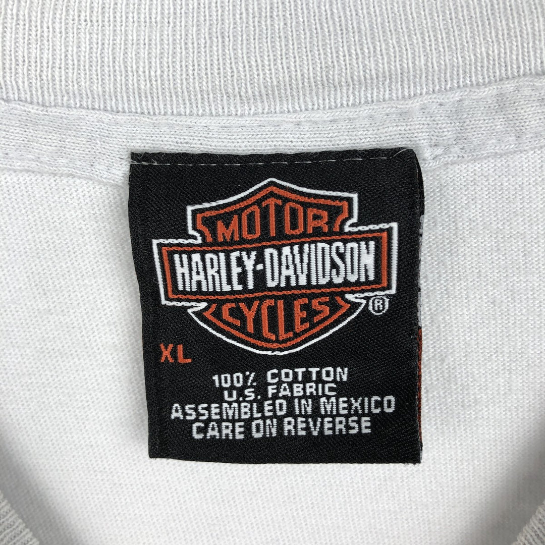 00'S Harley-Davidson Stars and Stripes Motorcycle Bike T-shirt Men's XL cotton Blue type light blue Vintage Second Hand