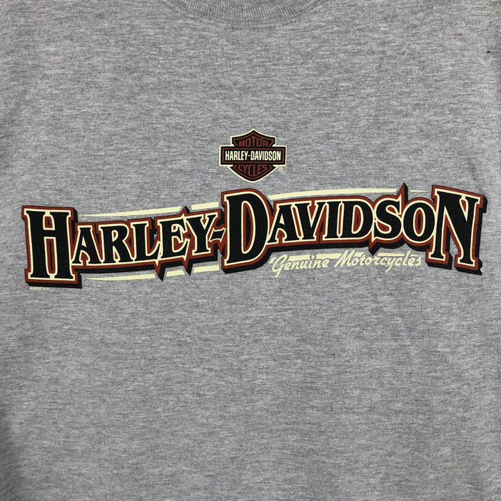 00'S Harley-Davidson Motorcycle Bike T-shirt Men's XL size unclear gray type Vintage Second Hand