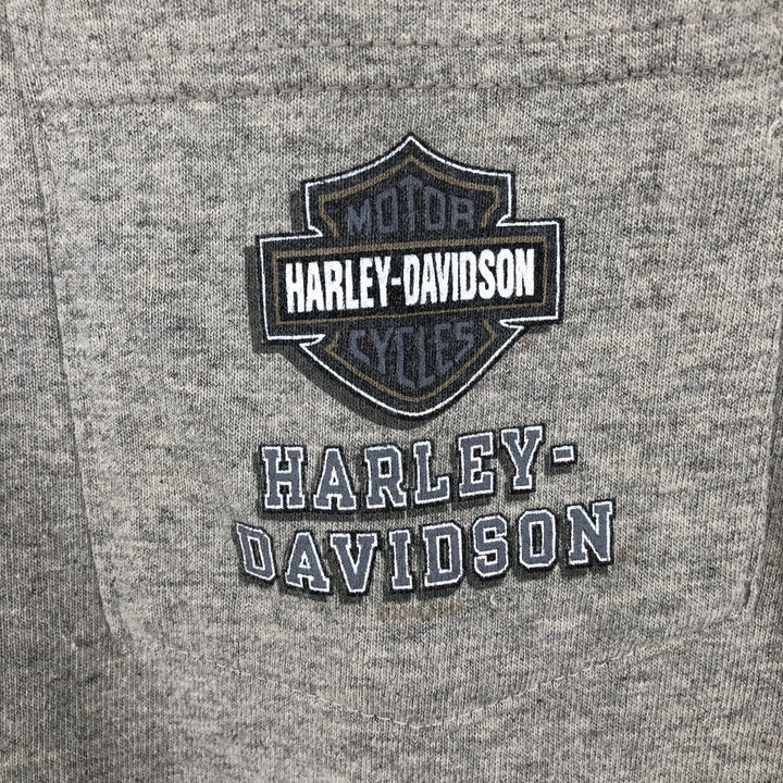 00'S Harley-Davidson Henley Neck Motorcycle Bike T-Shirt Made in USA Men's XL cotton Beige type Vintage Second Hand