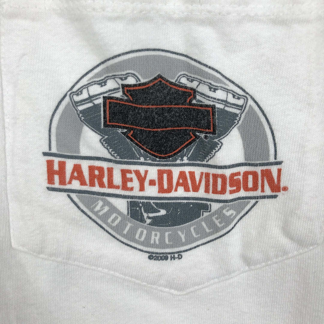 00'S Harley-Davidson Motorcycle Bike T-shirt Men's XL size cotton white type Vintage Second Hand